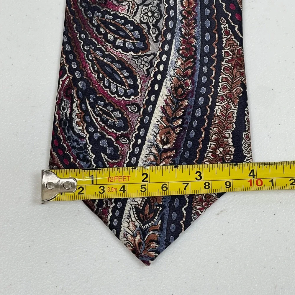 Vintage Stafford Paisley Silk Tie Multicolor Italian Silk Geometric Pattern 90s‎